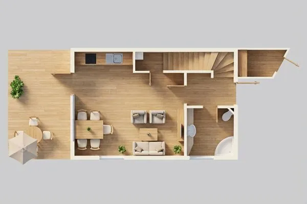 Grundriss  Ferienhaus Angela 1