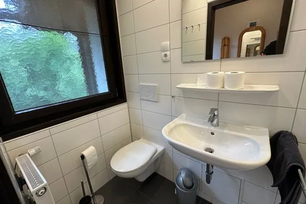 Badezimmer  Ferienhaus  Abendgold