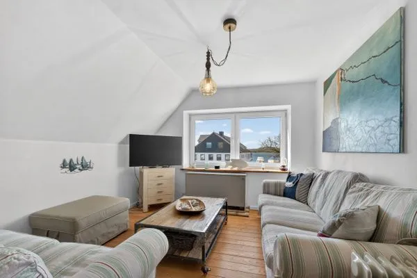 Wohnzimmer  Ferienhaus Friedas Fischerhuus