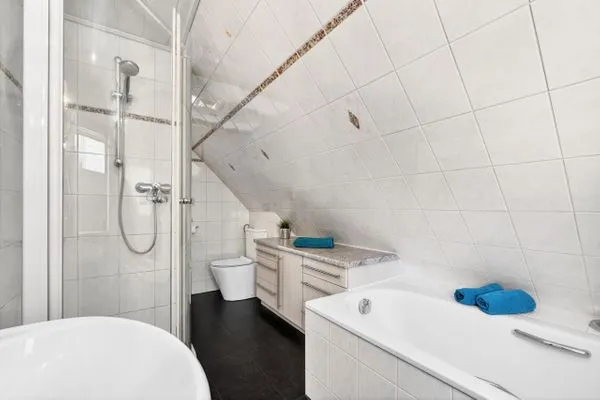 Badezimmer  Ferienhaus Friedas Fischerhuus
