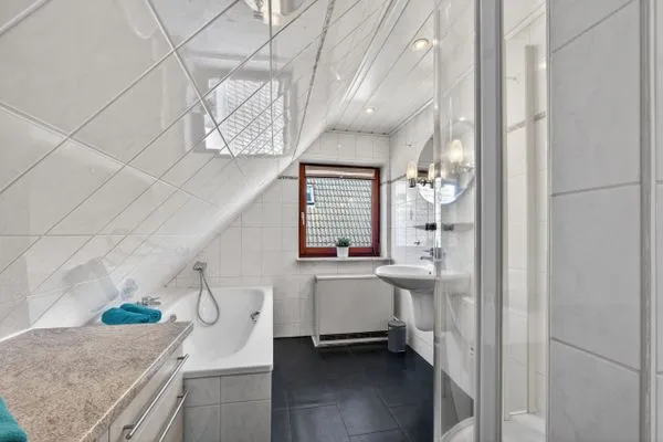 Badezimmer  Ferienhaus Friedas Fischerhuus