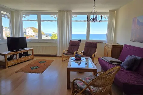 Wohnzimmer  Villa Seeblick App. 409 - mit herrlichem Meerblick