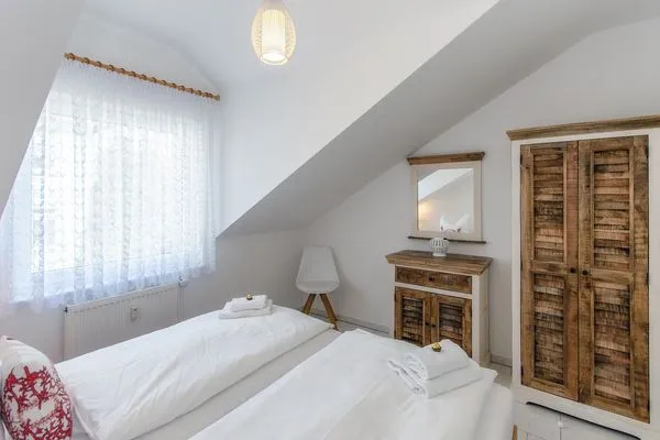 Schlafzimmer  Ferienwohnung Amalie in Hafennähe in Sassnitz auf Rügen