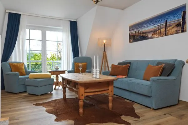Wohnzimmer Landhaus am Meer Kleine Krabbe