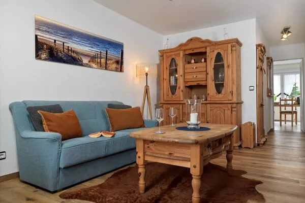 Wohnzimmer Landhaus am Meer Kleine Krabbe