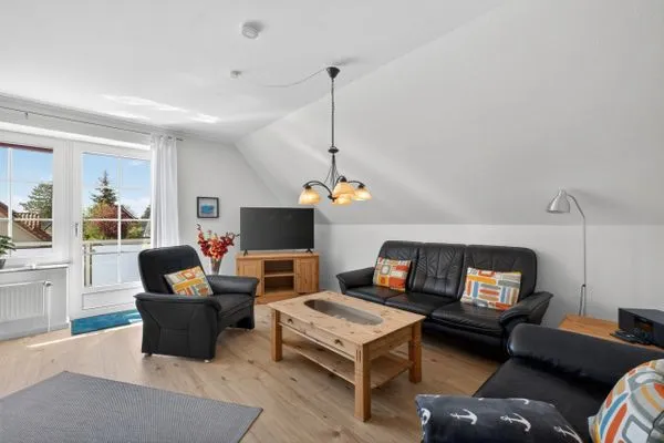 Wohnzimmer  Ferienhaus zwischen Fjord und Meer