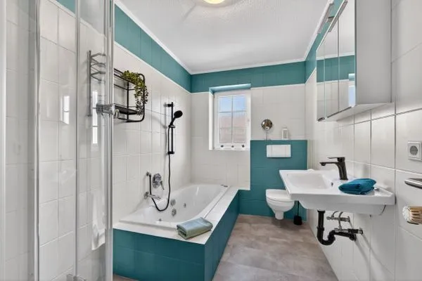 Badezimmer  Ferienhaus zwischen Fjord und Meer
