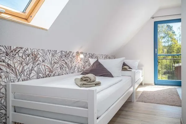 Schlafzimmer mit zwei Einzelbetten  Meeresrauschen 1