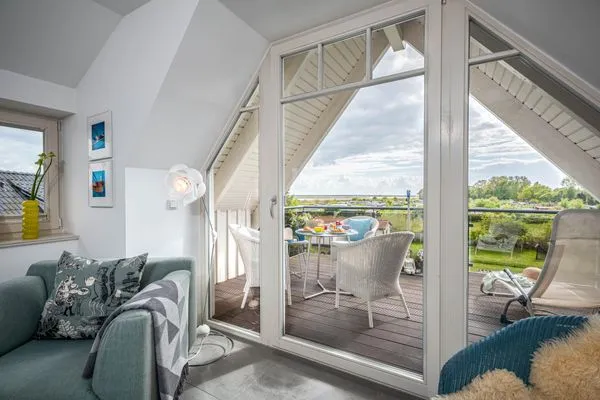 Zugang zum Balkon Mühlenstrasse 23 - Wohnung Oberdeck
