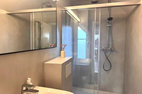 Badezimmer  Ferienwohnung "Ostseebude 11" am Schönberger Strand