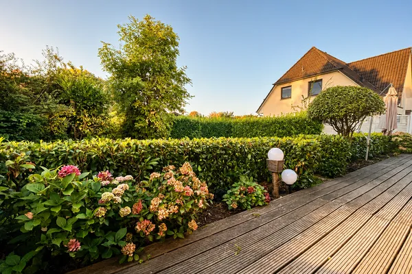 Gartenblick  Ferienhaus Bootshaus