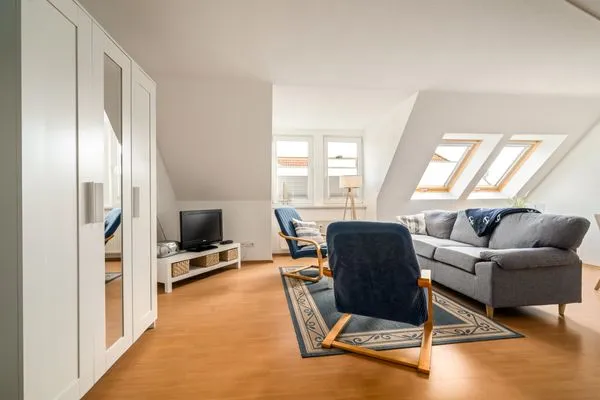 Ferienwohnung Studio Waren Wohnzimmer  Studio