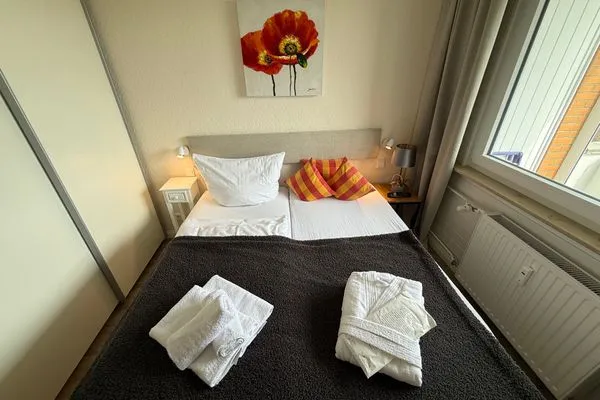 Schlafzimmer Ferienwohnung im Haus Nordland App 88
