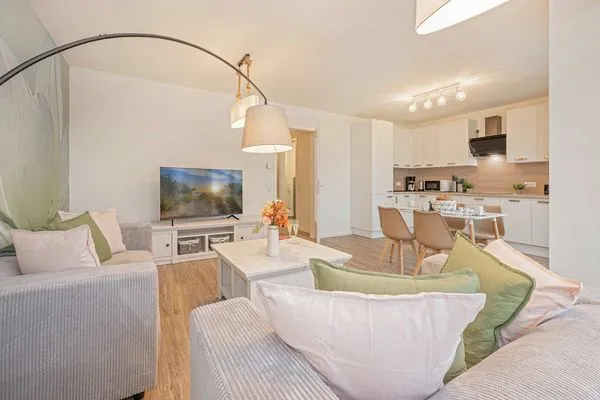 Wohnzimmer  Ferienwohnung Stettiner Waterlelie