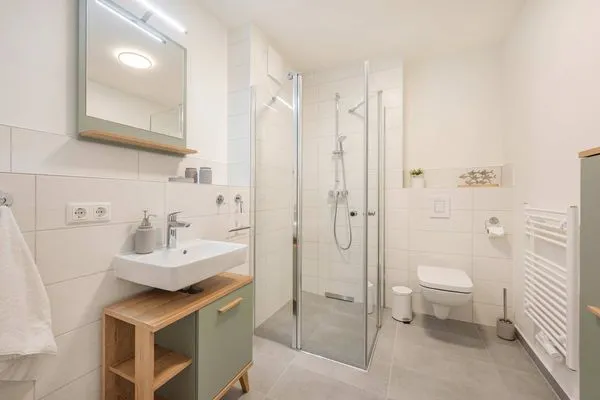 Badezimmer  Ferienwohnung Stettiner Waterlelie