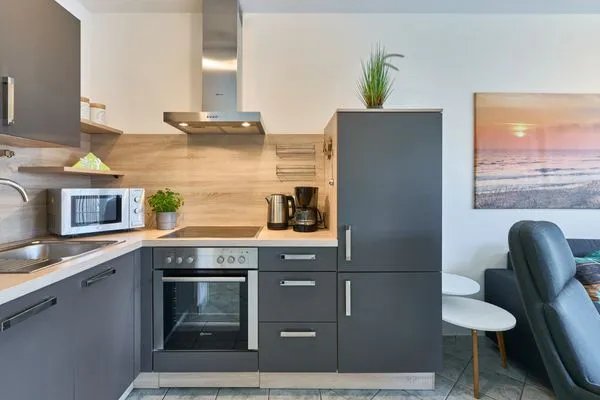 Küche / Küchenzeile  (DKK9c) Ferienwohnung Ostsee-hn-sucht