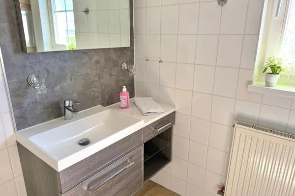 Badezimmer  Ferienwohnung Sammy - Urlaub in ruhiger Lage mit Hund