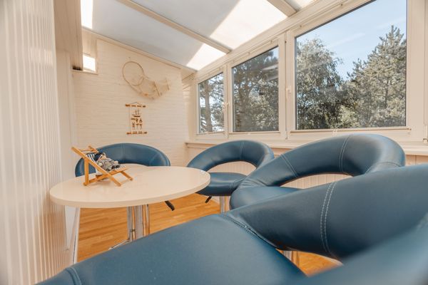  Weißes Dünenhaus mit Meerblick Dorf - 