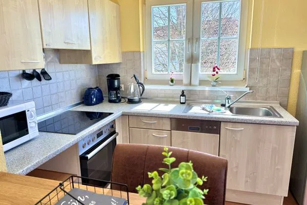 Küche / Küchenzeile  Ferienwohnung Sammy - Urlaub in ruhiger Lage mit Hund