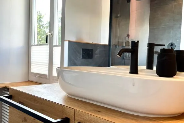 Badezimmer  Hafenpanorama