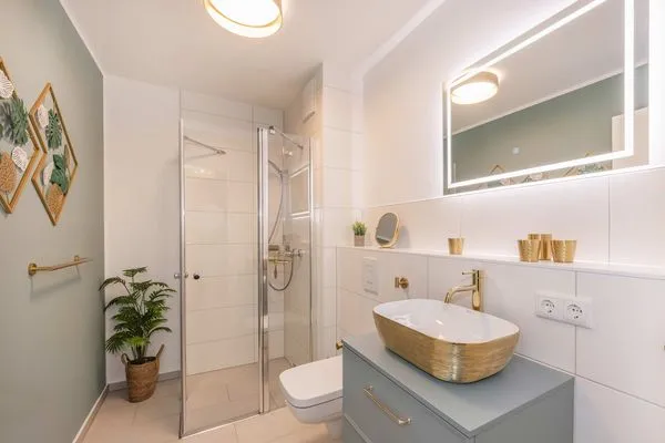 Badezimmer  Ferienwohnung Goldkind