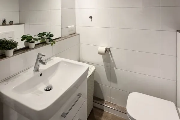 Badezimmer Haus Nordenlicht Ferienwohnung "Lütj Seeröver"
