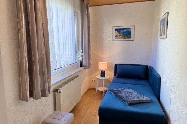 Schlafzimmer  Ferienhaus Seeblick in Sassnitz auf Rügen mit Terrasse