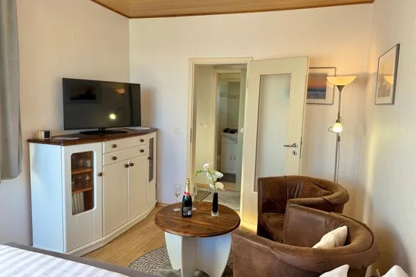 Wohnzimmer  Ferienhaus Seeblick in Sassnitz auf Rügen mit Terrasse
