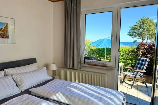 Wohnzimmer  Ferienhaus Seeblick in Sassnitz auf Rügen mit Terrasse