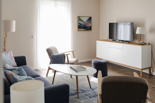  Haus Meerblau Born - Wohnzimmer
