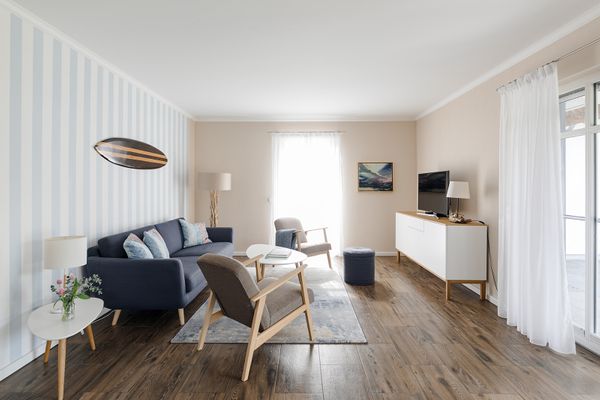  Haus Meerblau Born - Wohnzimmer