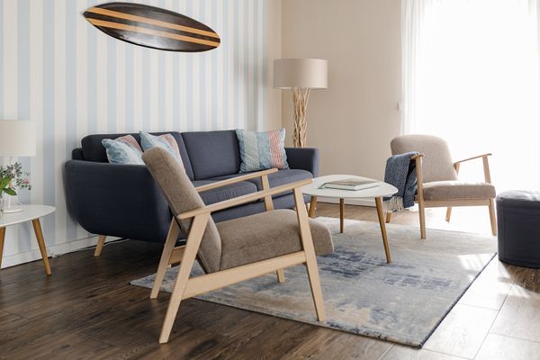  Haus Meerblau Born - Wohnzimmer