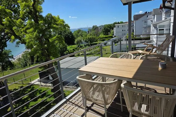 Balkon  Villa Nause, FeWo Horizont - Meerblick & SPA