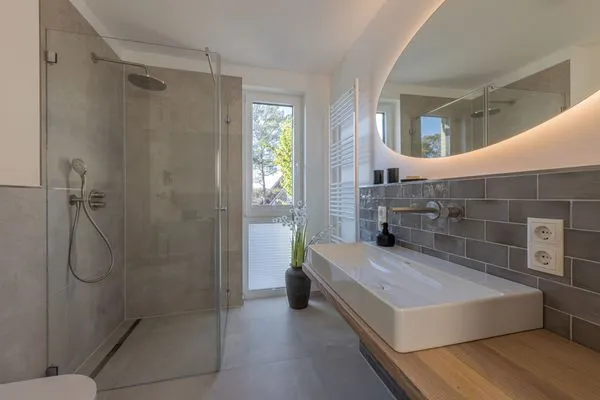 Badezimmer  Strandglück - mit Balkon, direkt am Strand