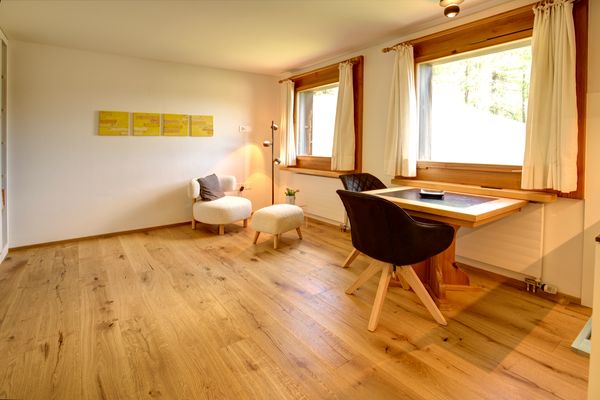Chesa Munteratsch 1-Zimmerwohnung 511 Typ A Premium Silvaplana - Wohnzimmer