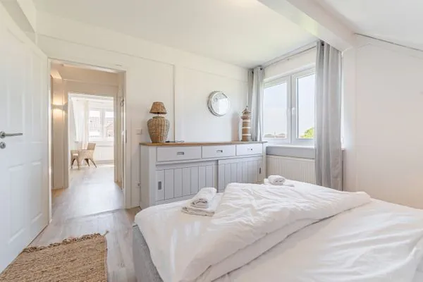 Schlafzimmer  Ferienwohnung Deichblick Quartier Pellworm