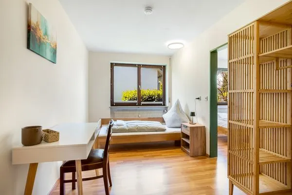  Ferienwohnung Aussichtsreich Lindau und Umgebung - Schlafzimmer - Einzelbett