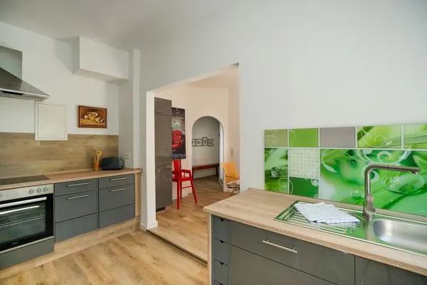 Küche / Küchenzeile  Ferienwohnung für 4 Personen am Borbyer Ufer mit zwei Sonnenterrassen