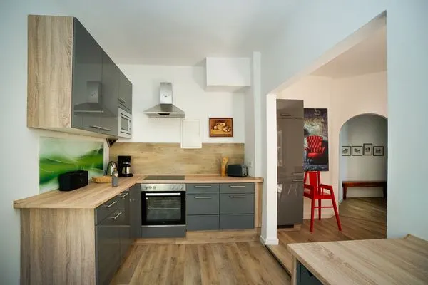 Küche / Küchenzeile  Ferienwohnung für 4 Personen am Borbyer Ufer mit zwei Sonnenterrassen