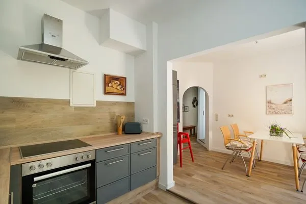 Küche / Küchenzeile  Ferienwohnung für 4 Personen am Borbyer Ufer mit zwei Sonnenterrassen