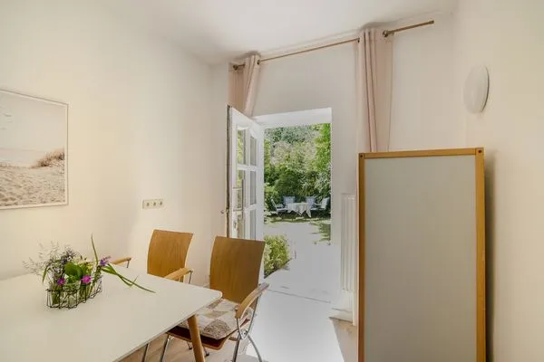 Fassade / Eingang  Ferienwohnung für 4 Personen am Borbyer Ufer mit zwei Sonnenterrassen