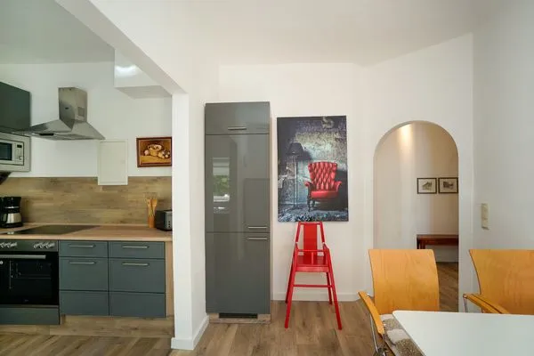 Küche / Küchenzeile  Ferienwohnung für 4 Personen am Borbyer Ufer mit zwei Sonnenterrassen