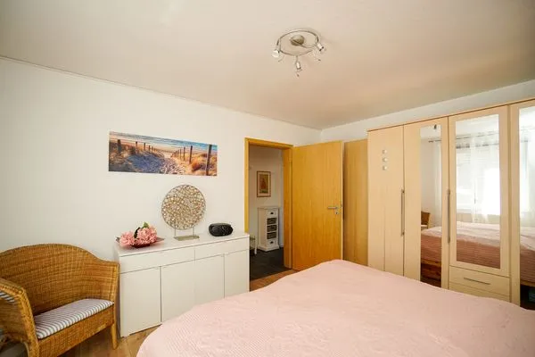 Schlafzimmer  Ferienwohnung Hygge am Fjord
