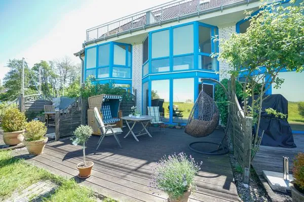 Terrasse  Ferienwohnung Hygge am Fjord