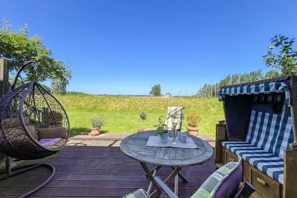 Terrasse  Ferienwohnung Hygge am Fjord