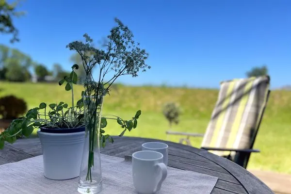 Terrasse  Ferienwohnung Hygge am Fjord