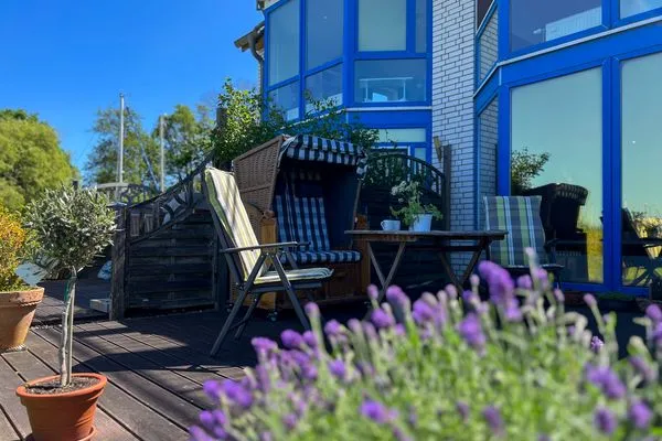 Terrasse  Ferienwohnung Hygge am Fjord