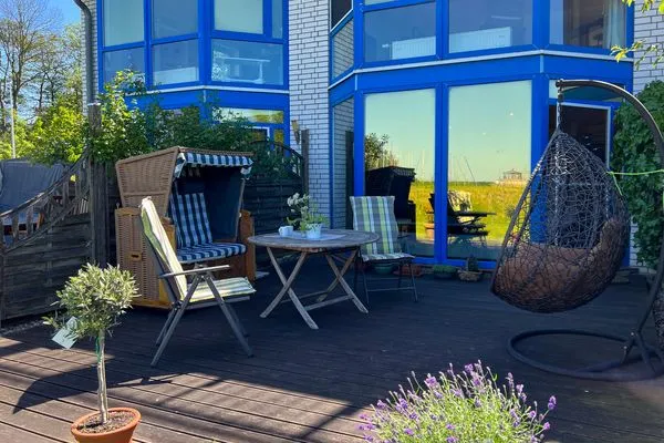 Terrasse  Ferienwohnung Hygge am Fjord