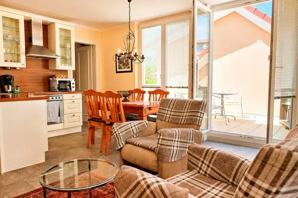 Wohnzimmer  Uns Strandhus Whg. Captains Lounge