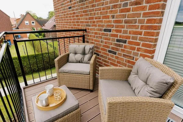 Balkon  de Diek - Suite 2 | Direkte Deichlage - Hafenblick